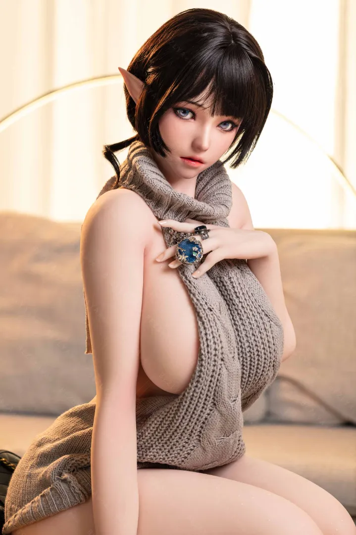 155cm (5ft1) G-Cup Movable Jaw Silicone Head + TPE Body Hybrid Sex Doll Kaliya, Head #N/A